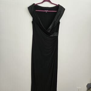 Elegant Lauren Ralph Lauren Black Leonetta Evening Gown Womens Size 12